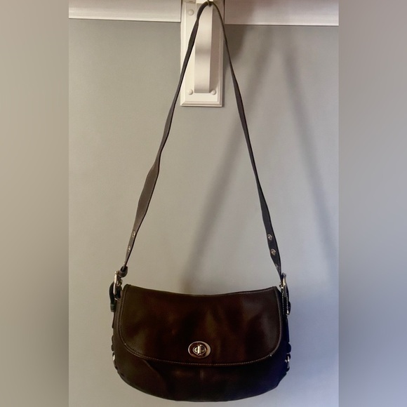 Coach Penelope Brown Pebble Leather Shoulder Handbag (gently loved❤️‍🩹 ) - Picture 10 of 11
